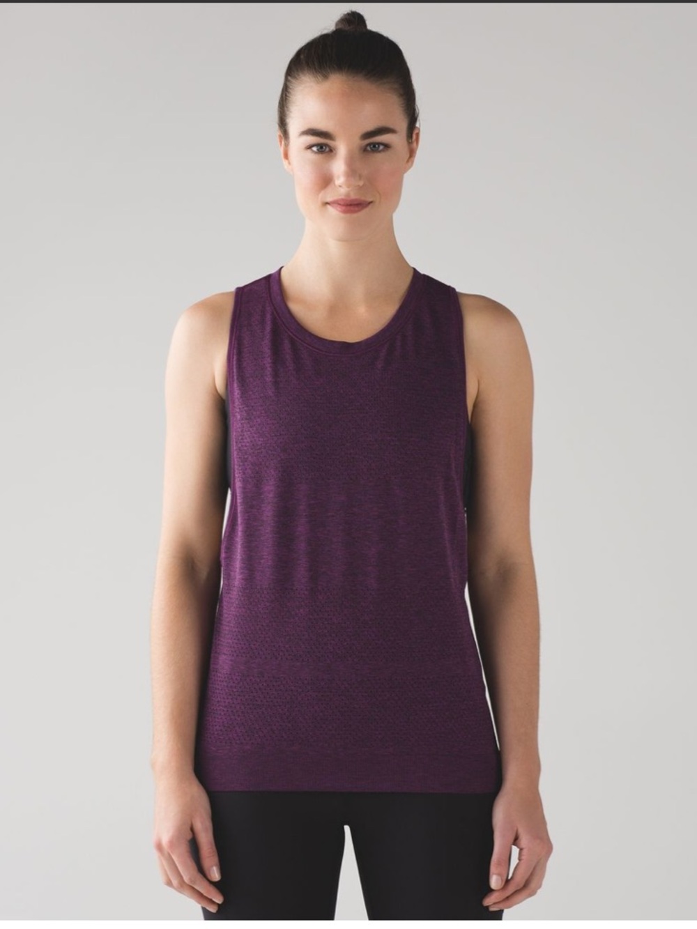 Lululemon Breeze By Muscle Tank Aurora Black Seamless Run Workout Top Training